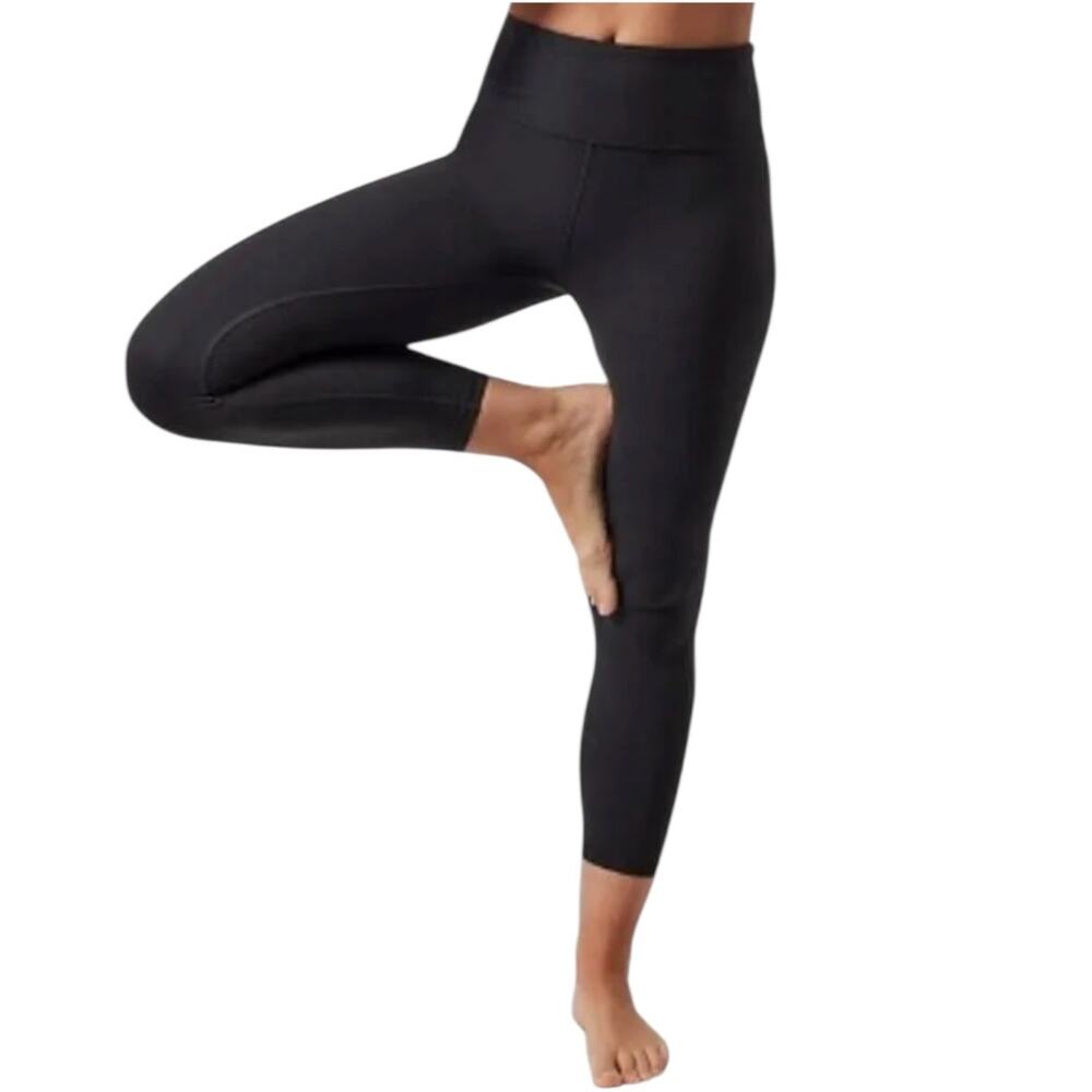 Athleta Elation 7/8 Tight High Rise Ruched Powervita Pocket Wicking Black Small